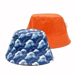 Juice Box Reversible UV Protected Bucket Hat Tidal Wave Blue Orange UV 50+ Beach